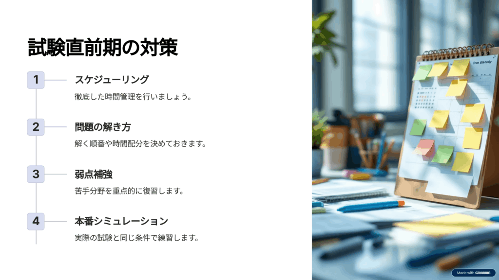 行政書士試験の直前対策
